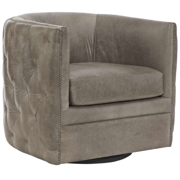 Exquisite Living Tufted Leather Chair